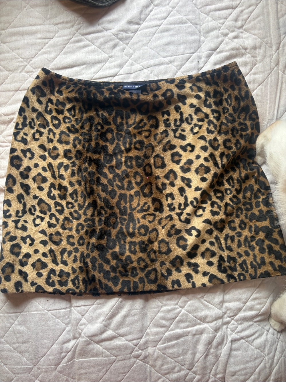 Leopard Print Mini Skirt - Brown Animal Print